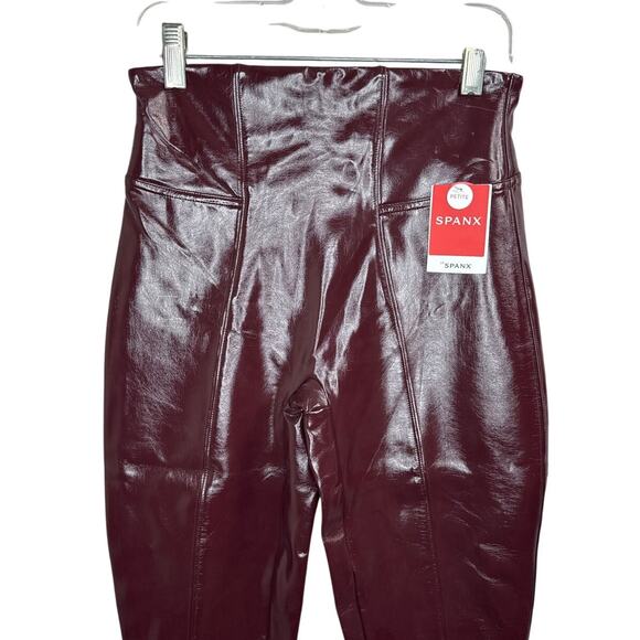 NWT Spanx Faux Patent Leather Leggings Women’s Size Small Petite - Picture 5 of 10